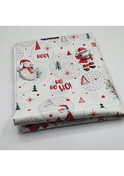 Yılbaşı Temalı Astarlı Silinebilir Muşamba Masa Örtüsü, Kırmızı Renk fiyatları