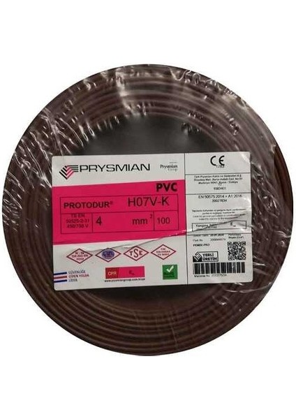 4mm Kahverengi Nya Kablo (10 Metre)