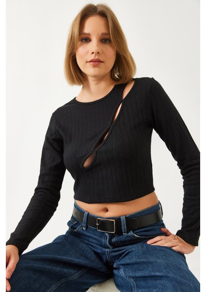 Kadın Önü Biyeli Crop Bluz fiyatları