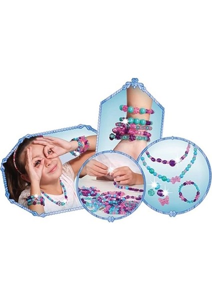 Çocuk Dede Frozen Çantalı Boncuk Takı Seti