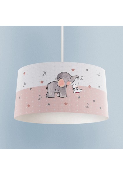 Renkli Yavru Fil Desenli Bebek ve Çocuk Odası Avizesi