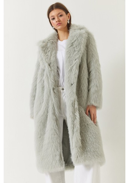 Kadın Uzun Kürklü Astarlı Mont fiyatları