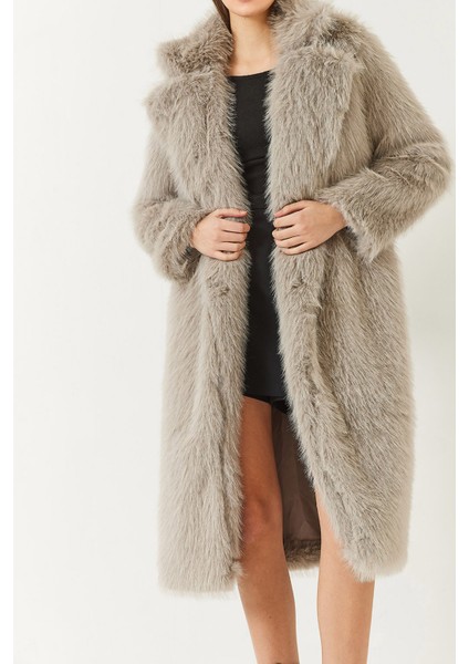Kadın Uzun Kürklü Astarlı Mont fırsatları