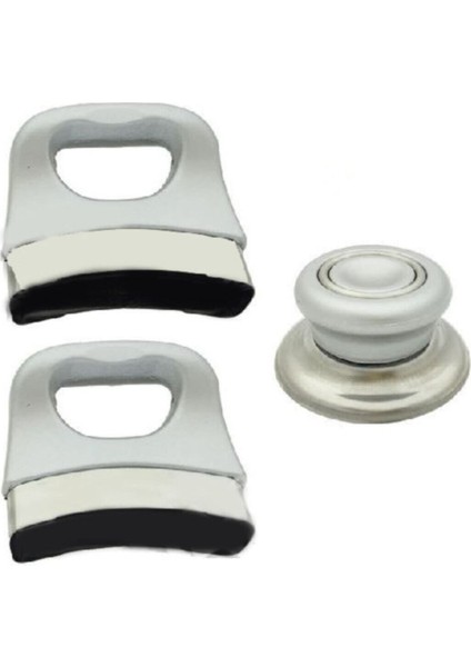 Beyaz Sap Kulp Tutamak Seti, Tüm Tencerelere ve Tavalarla Uyum Sağlar