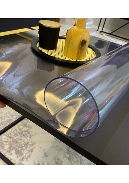 Şeffaf Pvc Kalın Masa Örtüsü 2.4mm, En 90 Cm, Dayanıklı ve Şık Kullanım.