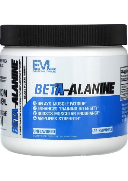 Beta-Alanin Aromasız 7.05 Oz 200 gr
