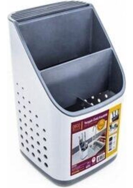 Beyaz Tezgah Üstü Şık Kaşıklık, Pratik ve Kullanışlı Mutfak Düzenleyici