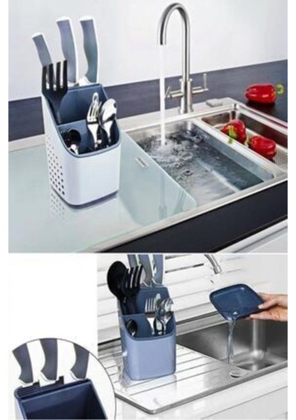 Beyaz Tezgah Üstü Şık Kaşıklık, Pratik ve Kullanışlı Mutfak Düzenleyici fiyatları