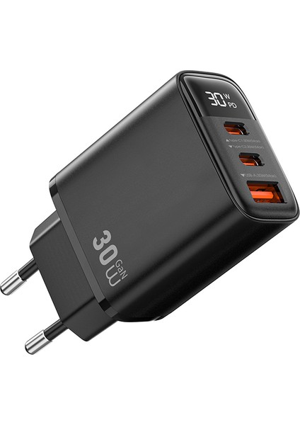 WI-G010 Firefly Serisi Gan Tech Pd Hızlı Şarj Özellikli Şarj Başlığı 30W Siyah modelleri