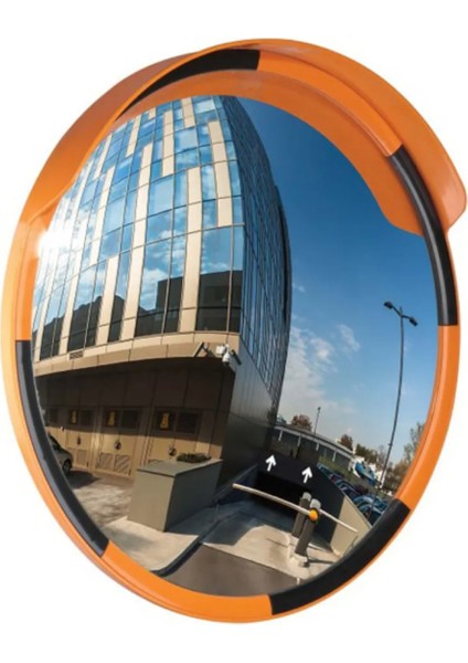 Trafik Güvenlik Aynası 80 cm Sarı-Siyah, Tümsek Ayna, Otopark Aynası