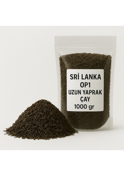 Op1 Uzun Yaprak Siyah Ceylon Çay 1000 gr - Doğal & Katkısız
