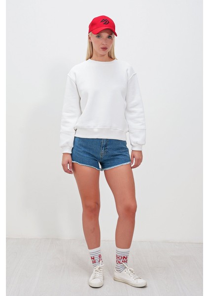 Üç Iplik Kol Dikiş Detay Sweat