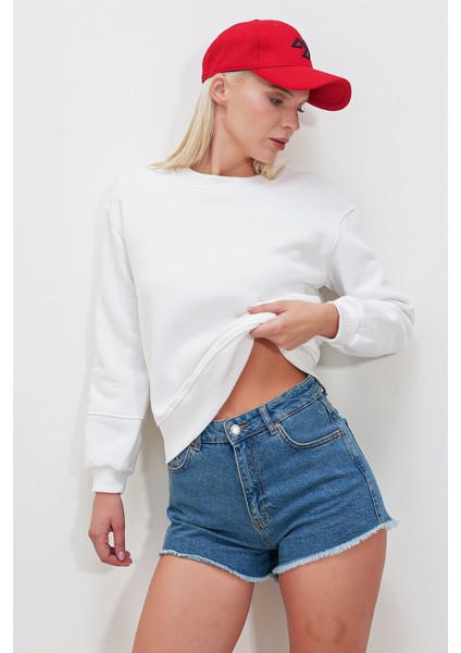 Üç Iplik Kol Dikiş Detay Sweat modelleri