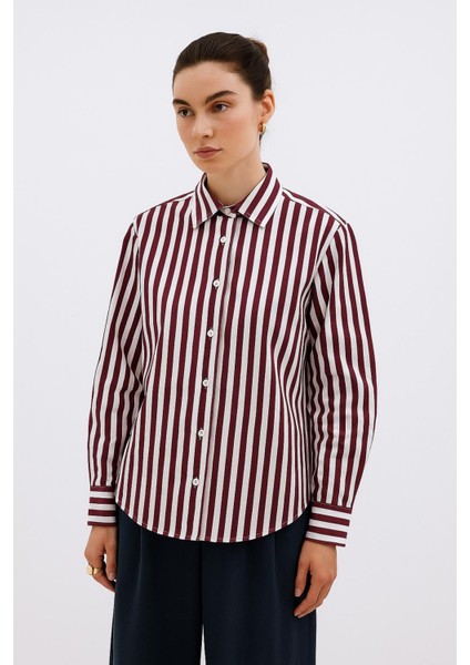 Armürlü Çizgili Klasik Gömlek fiyatları