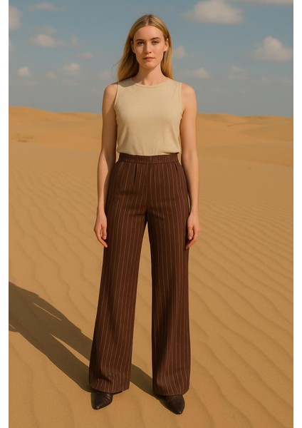 Çizgi Detaylı Cepli Palazzo Pantolon fiyatları