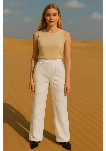 Çizgi Detaylı Cepli Palazzo Pantolon fiyatları
