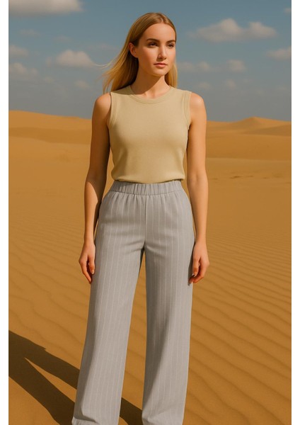 Çizgi Detaylı Cepli Palazzo Pantolon fiyatları