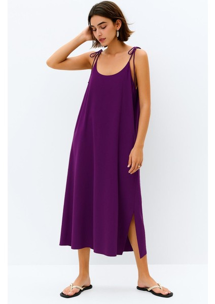 Askılı Oversize Ayrobin Elbise