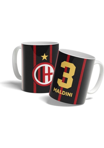 Kişiselleştirilebilir Siyah Futbol Temalı Kupa Bardak