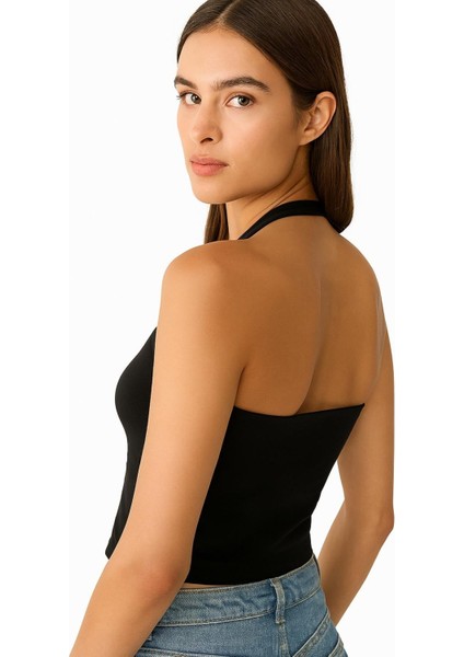 Halter Yaka Crop Top Body modelleri