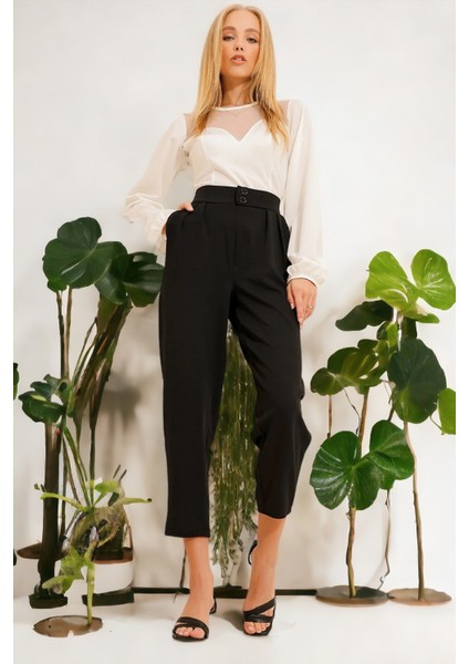 Yüksek Bel Pileli Havuç Kesim Pantolon fiyatları