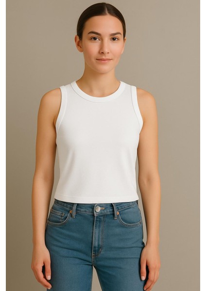 Kalın Askılı Basic Crop Atlet