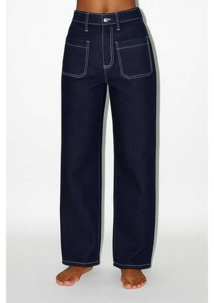 Cepli Straight Fit Jean Pantolon fiyatları