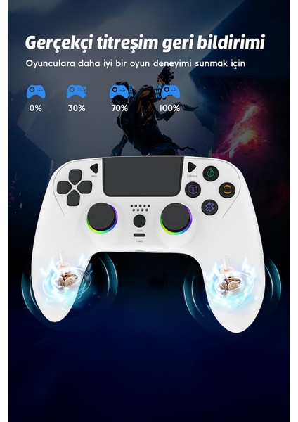 Ps-4 Oyun Kumandası Ps-4/slim/pro/pc Ile Uyumlu Dokunmatik Panel/rgb-Led/ext/audio Jakı modelleri