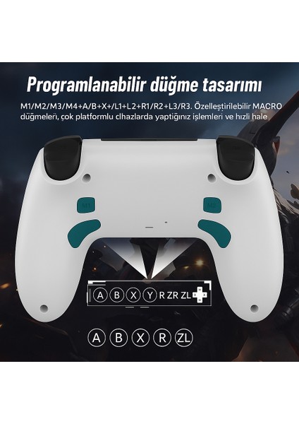 Ps-4 Oyun Kumandası Ps-4/slim/pro/pc Ile Uyumlu Dokunmatik Panel/rgb-Led/ext/audio Jakı