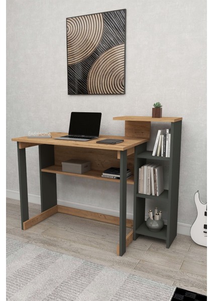 Çok Raflı Çok Amaçlı Çalışma ve Yemek Masası, Kahverengi modelleri