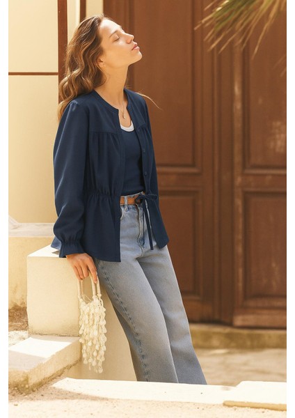 Kol Ucu Nervür Detay Bağlamalı Gömlek fiyatları