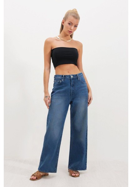 Vintage Yıkamalı Düz Paça Jean Pantolon fiyatları