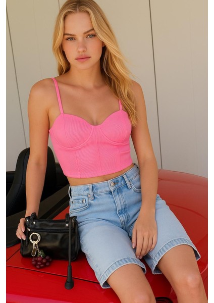 Askılı Ottoman Crop Büstiyer