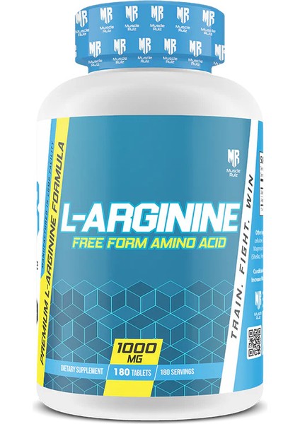 Arginine(Arjinin) Nitric Oxide (Nitrik Oksit Öncüsü) 1000 Mg 180 Tablet (Abd Menşei)