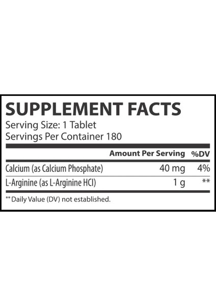Arginine(Arjinin) Nitric Oxide (Nitrik Oksit Öncüsü) 1000 Mg 180 Tablet (Abd Menşei) modelleri
