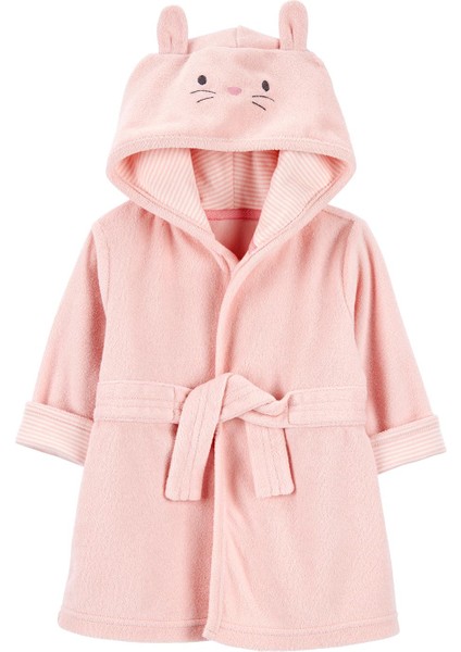 Kız Bebek Pembe Bornoz