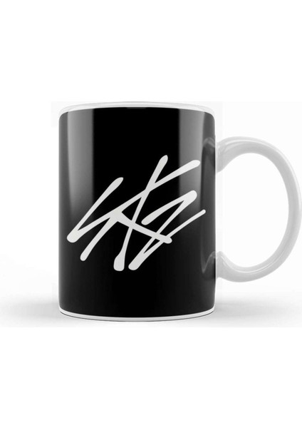 Beyaz Kupa Bardak, Kpop Stray Kids Skz Logo Tasarımı, Porselen, Şık ve Dayanıklı