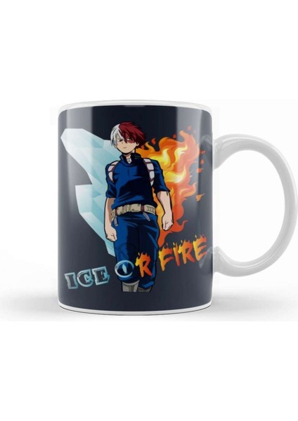 Shoto Todoroki Tasarımlı Porselen Kupa Bardak Beyaz, 06, Eşsiz ve Şık Design