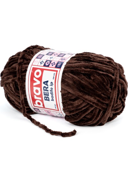 Bera Kadife Iplik 100 gr 120 Metre (Renk Kodu: 948) Kızıl Kahve