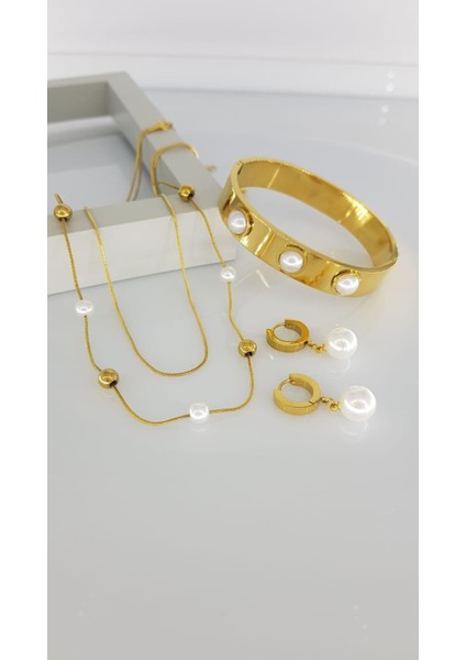 Inci Tasarım Çelik Takı Seti SNS12