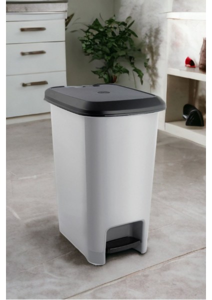 25 Litre Gri Pedallı Modern Çöp Kovası, Pratik ve Şık Tasarım fiyatları