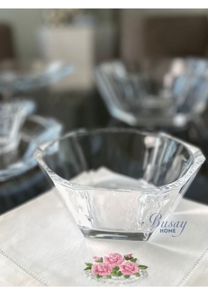 Turuncu Kristal Cam Kase, Sunum ve Servis Için Şık Serisi