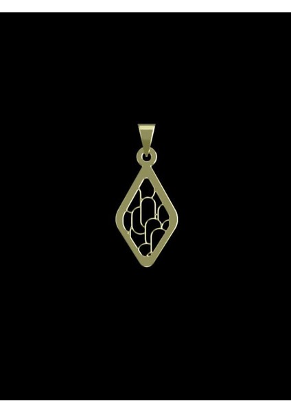 14 Ayar Altın Eşkenar Dörtgen Kolye Ucu 0.5 Gr, KC11273 Kodlu