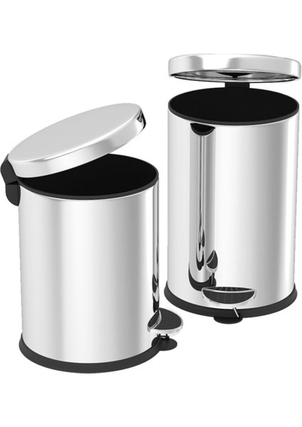 Paslanmaz Çelik Pedallı Çöp Kovası 5 Lt, Şık ve Dayanıklı Tasarım