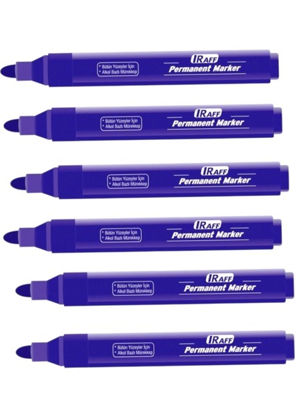 Permanent Markör Mavi ( 6 Adet )