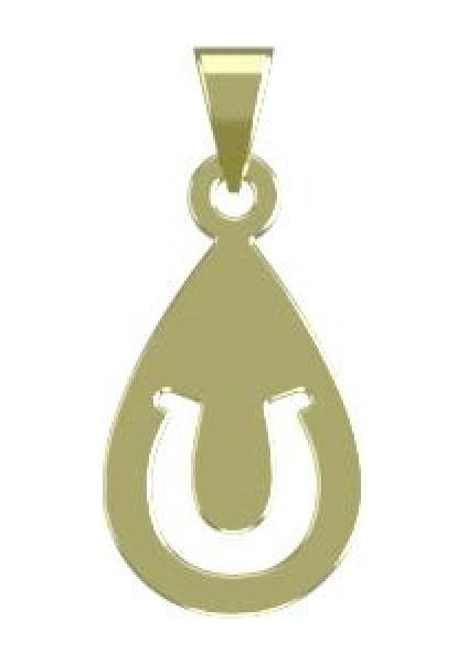 14 Ayar Altın Gözyaşı Damlası Kolye Ucu 1 Gr, KC10583 Kodlu