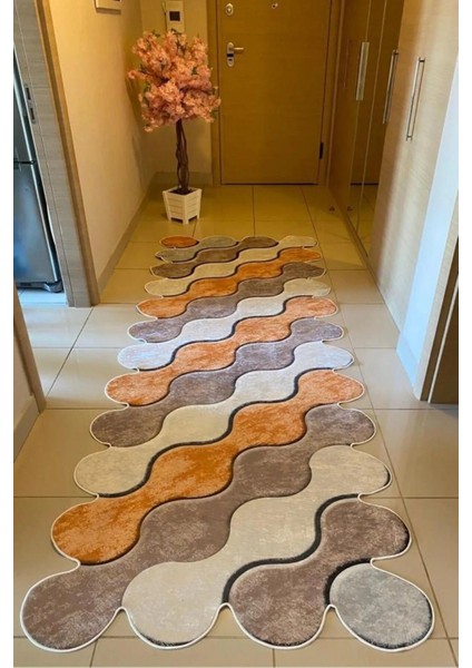 Yolluk Halı – Kaymaz Tabanlı, Yıkanabilir, Yumuşak Dokulu, Şık ve Dayanıklı Tasarım (Lazer Turuncu Yolluk)