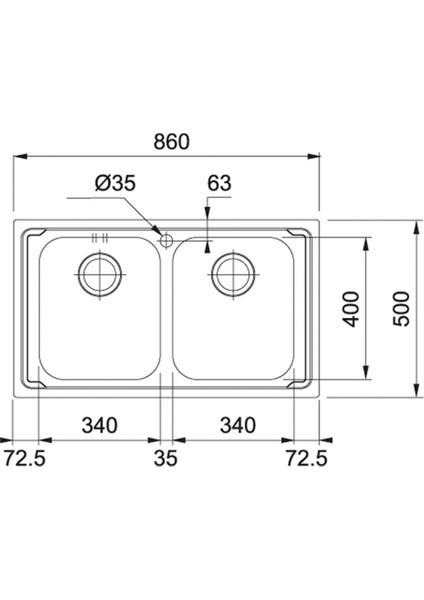 Llx 620 Logicaline Inox Tezgah Üstü Eviye fiyatları