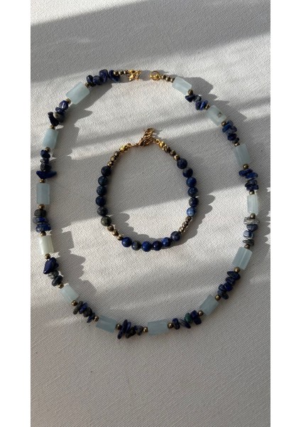 Akuamarin Lapis Lazuli Kolye fırsatları