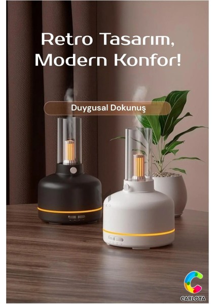 Sessiz Nemlendirici & Bluetooth Hoparlörlü Gece Lambası Aromaterapi Huzurlu Uyku ve Evde Wellness Beyaz indirimleri